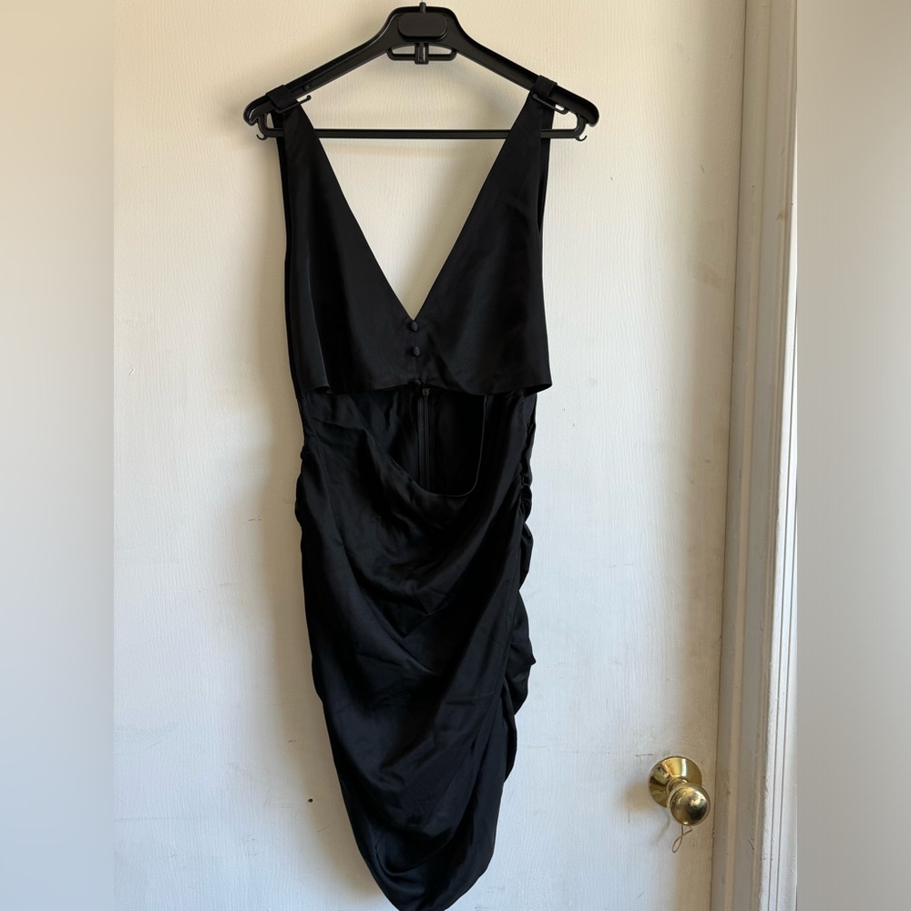 Zara Satin Ruched Dress